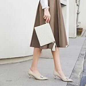 White Vegan Leather Shoulder Bag Clutch Crossbody Wallet With Wristlet Strap